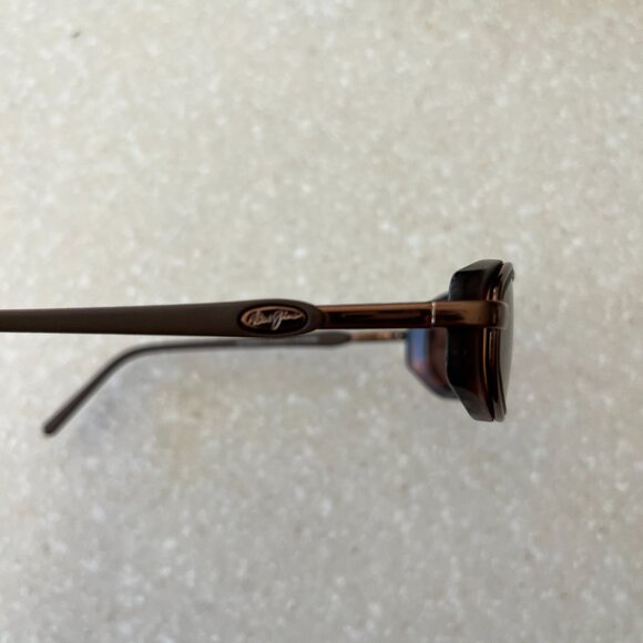 MAUI JIM Hana MJ-124-10 Vintage Sunglasses Brown Tortoise Oval + FOSSIL Case - Picture 7 of 10